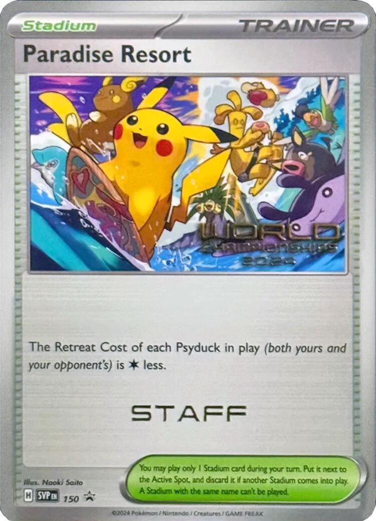 Paradise Resort (150) (World Championships 2024) (Staff) [Scarlet & Violet: Black Star Promos] | Good Games Cannington