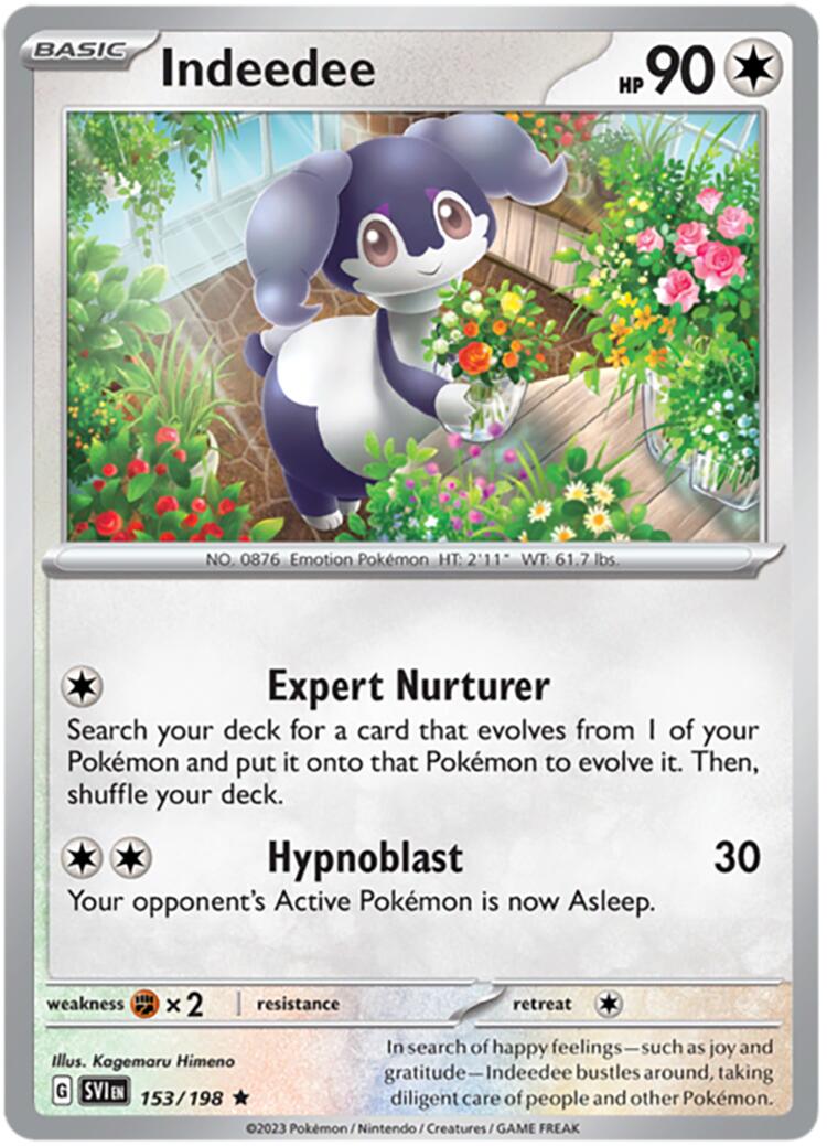 Indeedee (153/198) (Theme Deck Exclusive) [Scarlet & Violet: Base Set] | Good Games Cannington