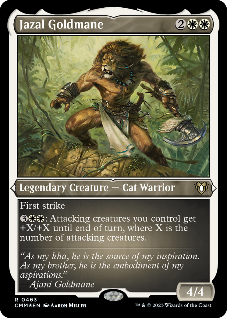 Jazal Goldmane (Foil Etched) [Commander Masters] | Good Games Cannington