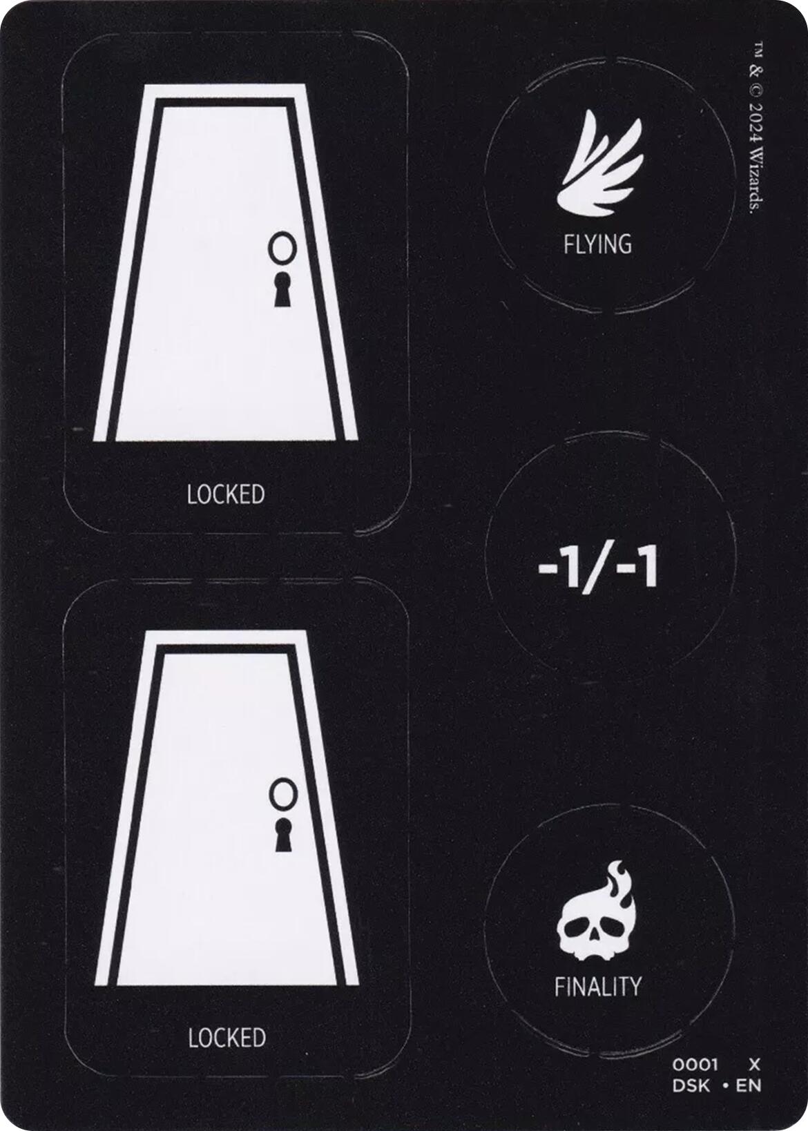 Punch Card Token (1 // 2) [Duskmourn: House of Horror Tokens] | Good Games Cannington