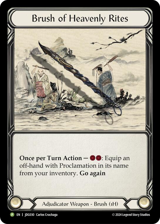 Brush of Heavens Rites - JDG030 [JDG030] (Promo)  Cold Foil | Good Games Cannington