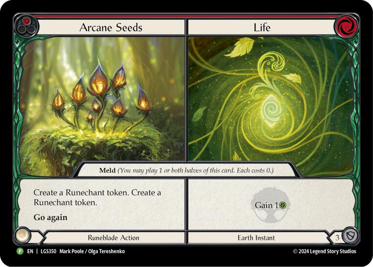 Arcane Seeds // Life [LGS350] (Promo)  Cold Foil | Good Games Cannington