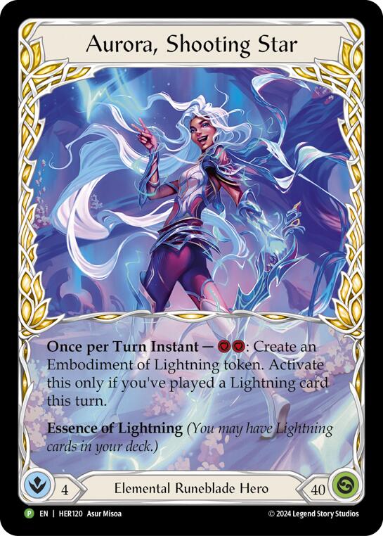 Aurora, Shooting Star [HER120] (Promo)  Rainbow Foil | Good Games Cannington