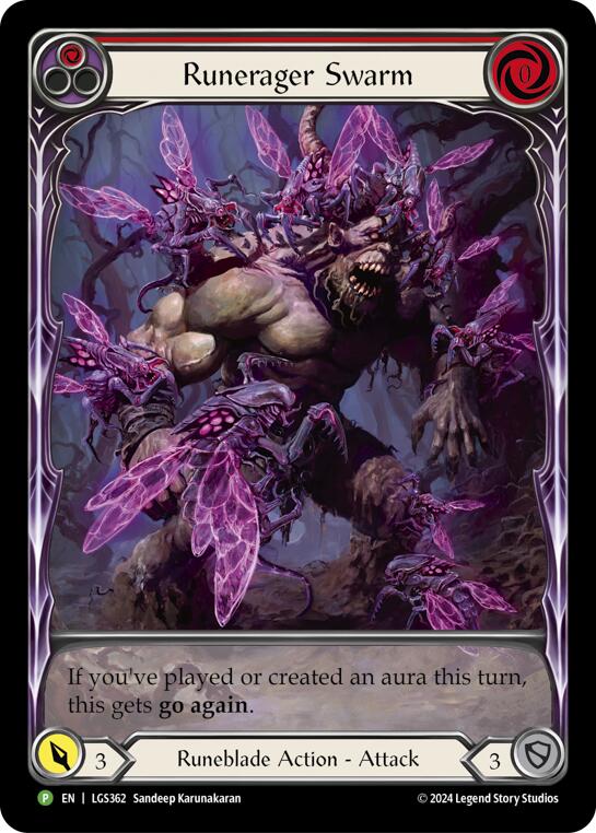 Runerager Swarm (Red) [LGS362] (Promo)  Rainbow Foil | Good Games Cannington