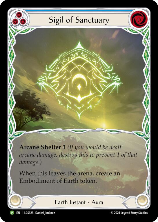Sigil of Sanctuary (Extended Art) [LGS323] (Promo)  Rainbow Foil | Good Games Cannington