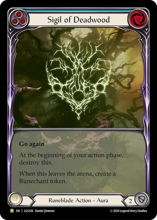 Sigil of Deadwood (Extended Art) [LGS326] (Promo)  Rainbow Foil | Good Games Cannington