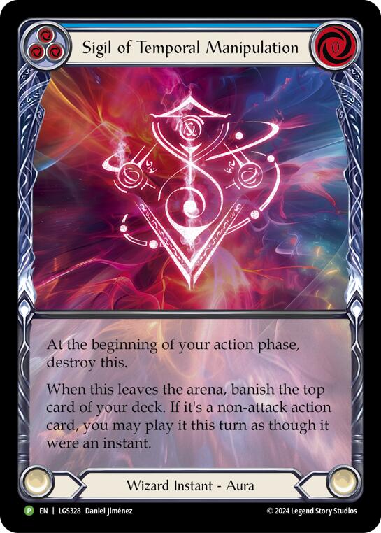 Sigil of Temporal Manipulation (Extended Art) [LGS328] (Promo)  Rainbow Foil | Good Games Cannington