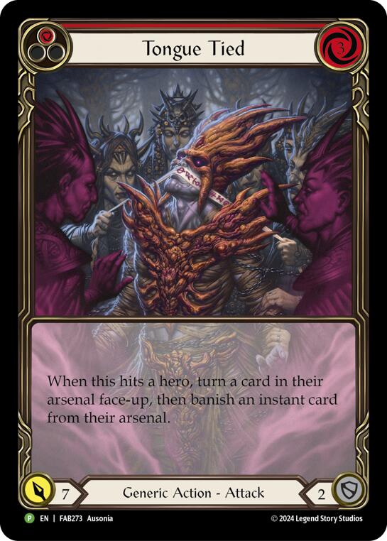 Tongue Tied (Extended Art) [FAB273] (Promo)  Rainbow Foil | Good Games Cannington