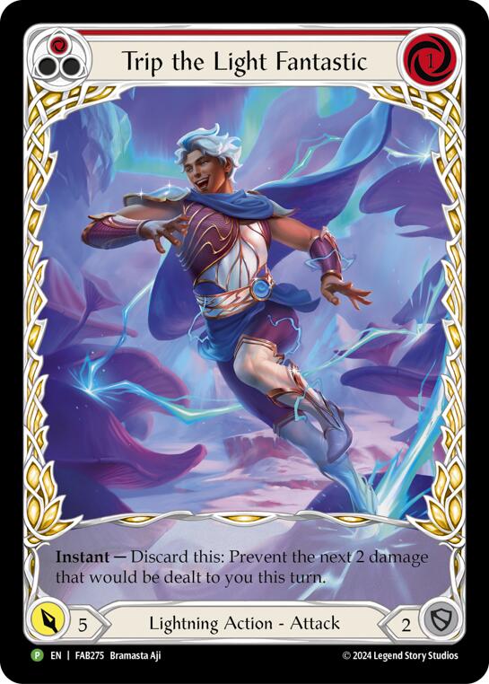 Trip the Light Fantastic (Red) (Extended Art) [FAB275] (Promo)  Rainbow Foil | Good Games Cannington