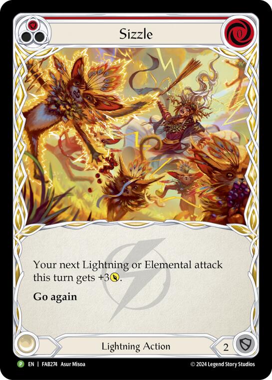 Sizzle (Red) [FAB274] (Promo)  Rainbow Foil | Good Games Cannington
