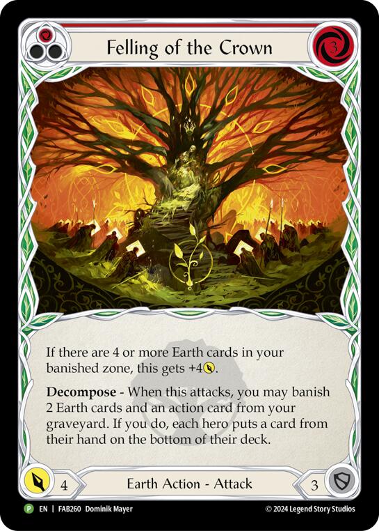 Felling of the Crown [FAB260] (Promo)  Cold Foil | Good Games Cannington