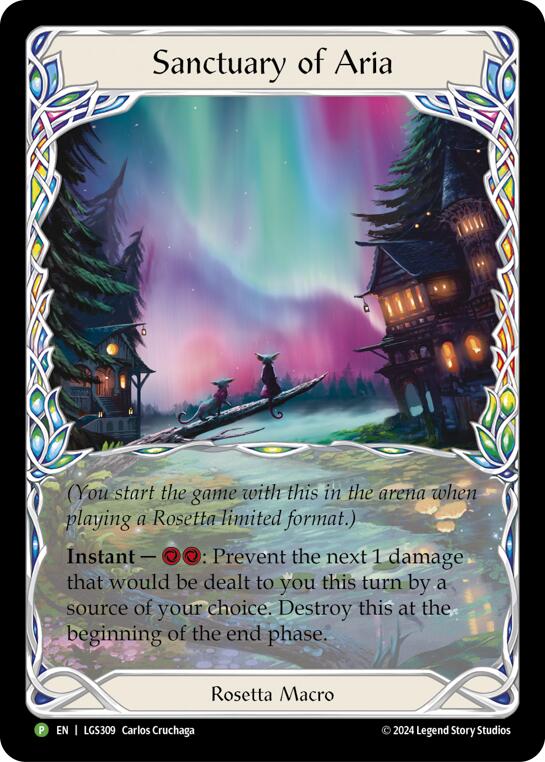 Sanctuary of Aria (Extended Art) [LGS309] (Promo)  Cold Foil | Good Games Cannington