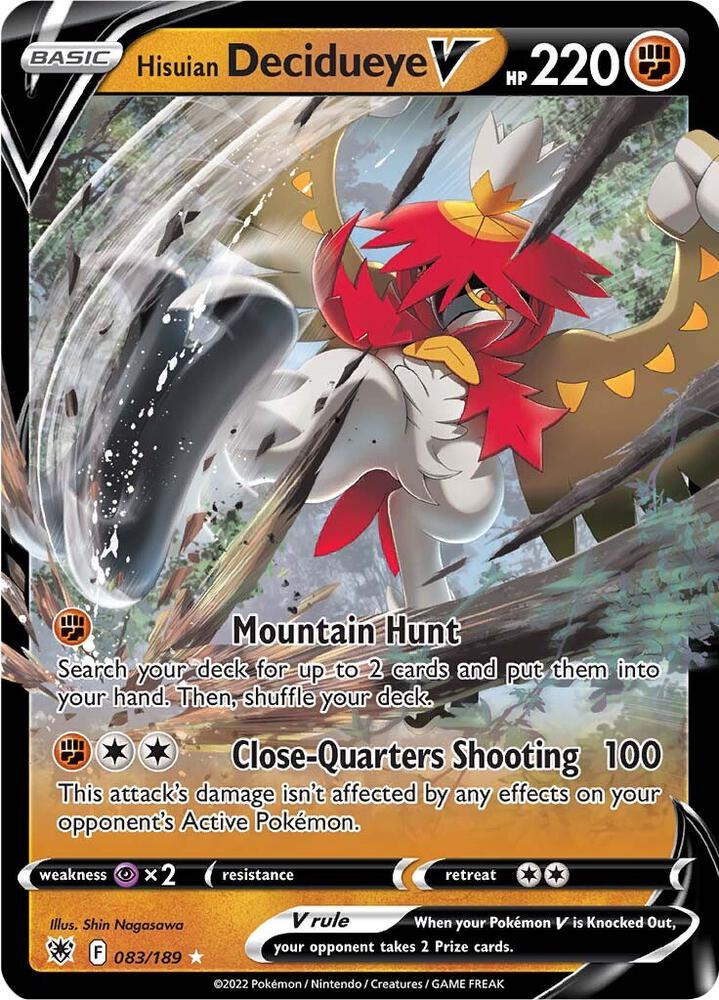 Hisuian Decidueye V 083/189 (SWSH10: Astral Radiance)  - Holofoil | Good Games Cannington