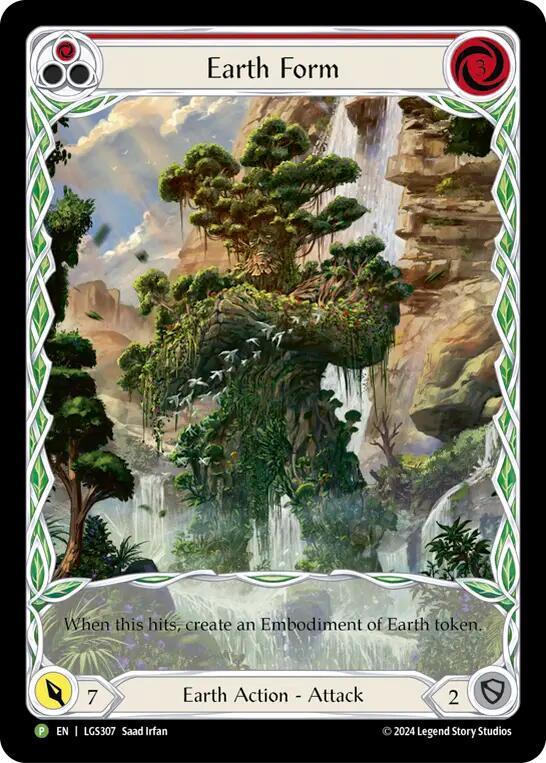 Earth Form (Red) [LGS307] (Promo)  Rainbow Foil | Good Games Cannington