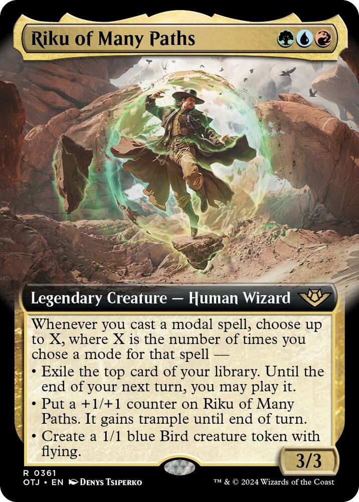 Riku of Many Paths Extended Art 361 (Outlaws of Thunder Junction)  - Foil | Good Games Cannington