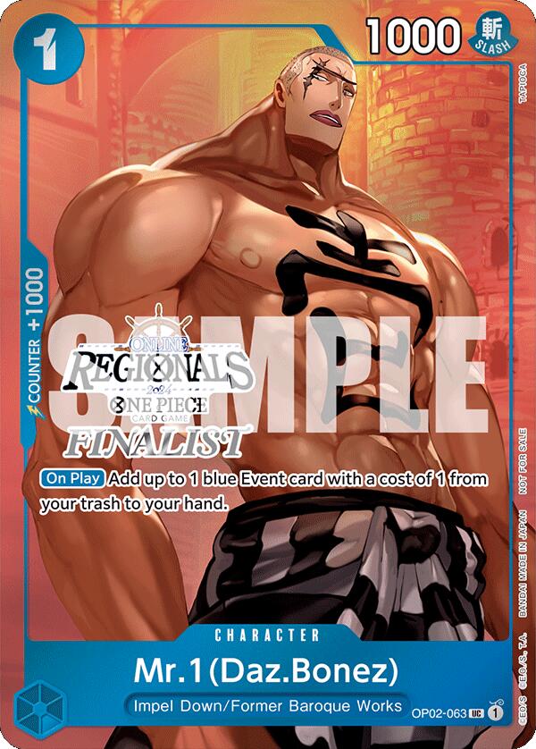 Mr.1 (Daz.Bonez) (Online Regional 2024 Vol. 3) [Finalist] [One Piece Promotion Cards] | Good Games Cannington