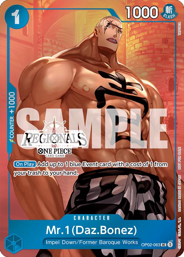 Mr.1 (Daz.Bonez) (Offline Regional 2024 Vol. 3) [One Piece Promotion Cards] | Good Games Cannington