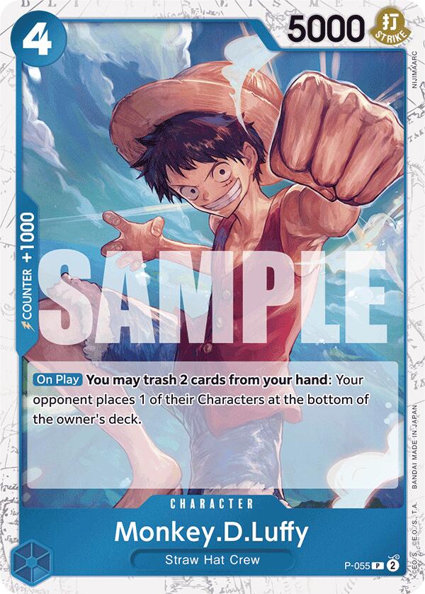 Monkey.D.Luffy (P-055) (Jolly Roger Foil) [Premium Booster -The Best-] | Good Games Cannington