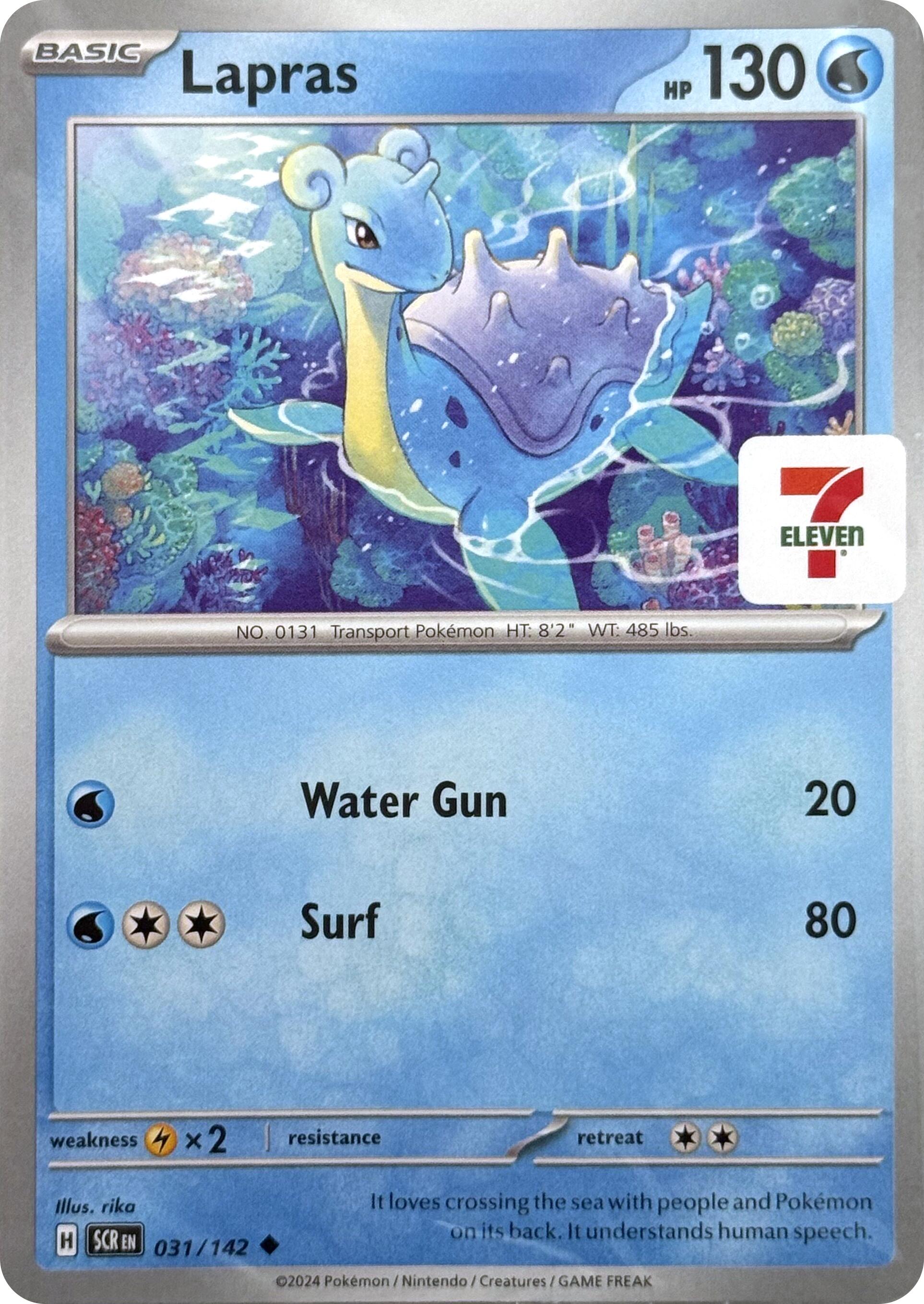 Lapras (031/142) (7-Eleven Promo) [Miscellaneous Cards] | Good Games Cannington