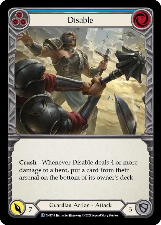 Disable (Blue) [1HB018] (History Pack 1 Bravo Blitz Deck) | Good Games Cannington