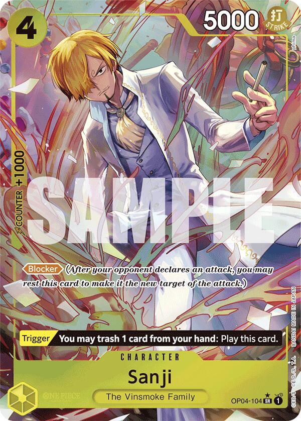 Sanji (OP04-104) (Alternate Art) [Premium Booster -The Best-] | Good Games Cannington