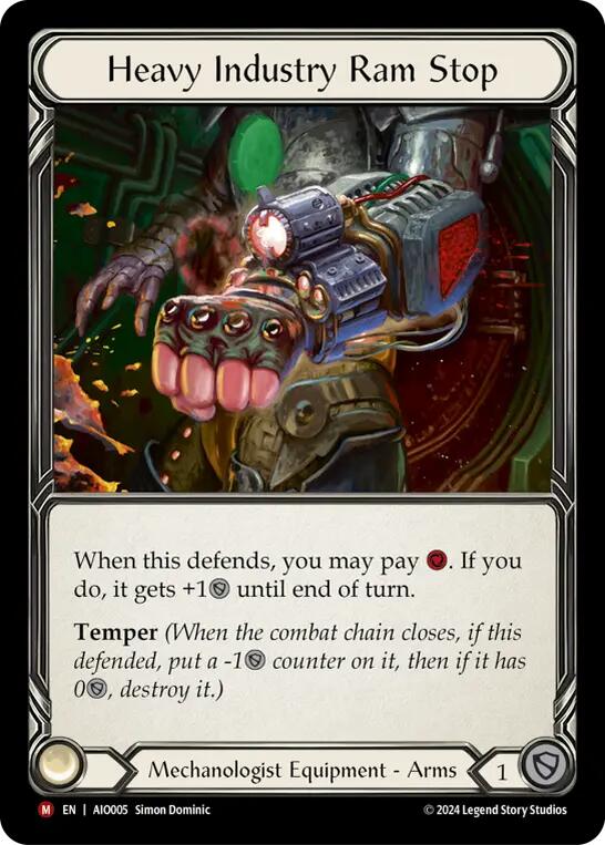 Heavy Industry Ram Stop [AIO005] (Armory Deck: Dash)  Rainbow Foil | Good Games Cannington