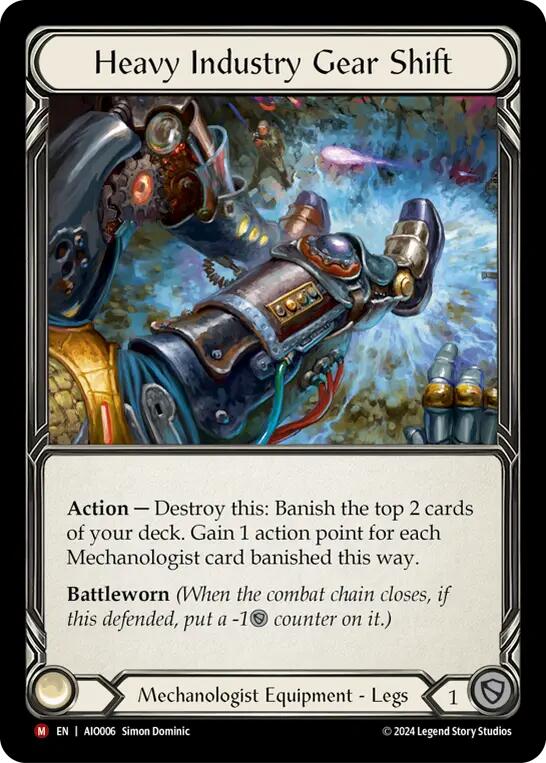 Heavy Industry Gear Shift [AIO006] (Armory Deck: Dash)  Rainbow Foil | Good Games Cannington