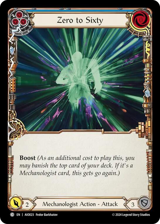 Zero to Sixty (Blue) [AIO023] (Armory Deck: Dash) | Good Games Cannington