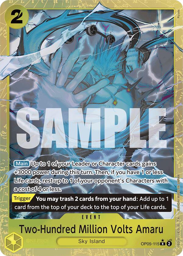 Two-Hundred Million Volts Amaru (Alternate Art) [Premium Booster -The Best-] | Good Games Cannington