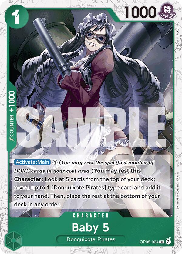 Baby 5 (OP05-034) (Jolly Roger Foil) [Premium Booster -The Best-] | Good Games Cannington