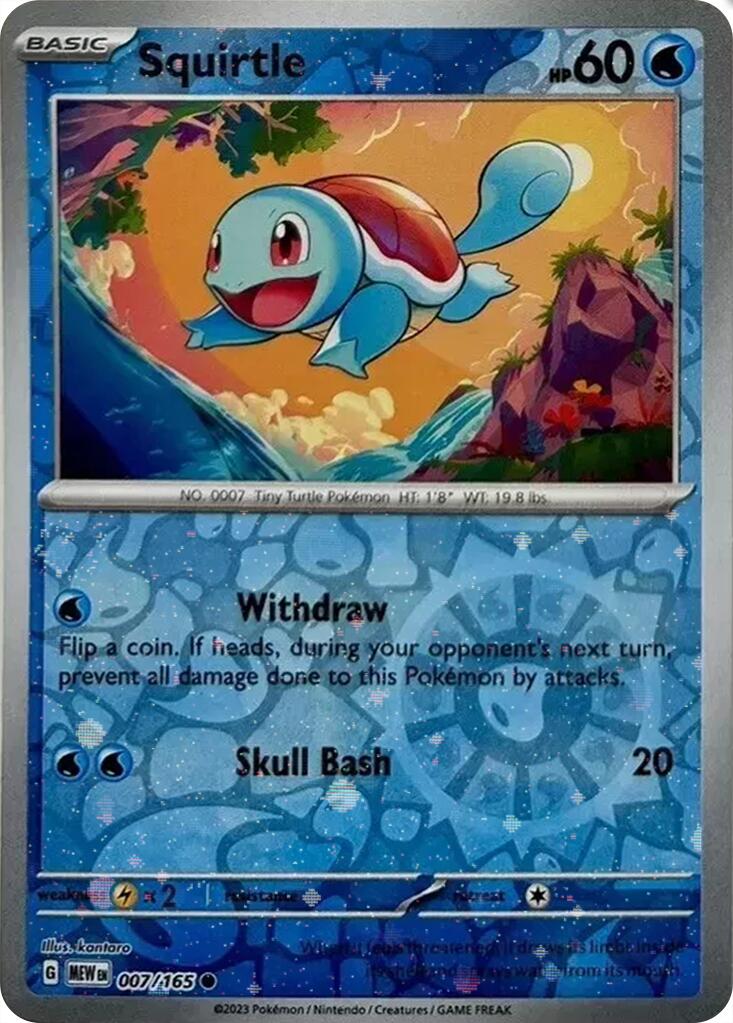 Squirtle (007/165) (Cosmos Holo) (Costco Exclusive) [Scarlet & Violet 151] | Good Games Cannington