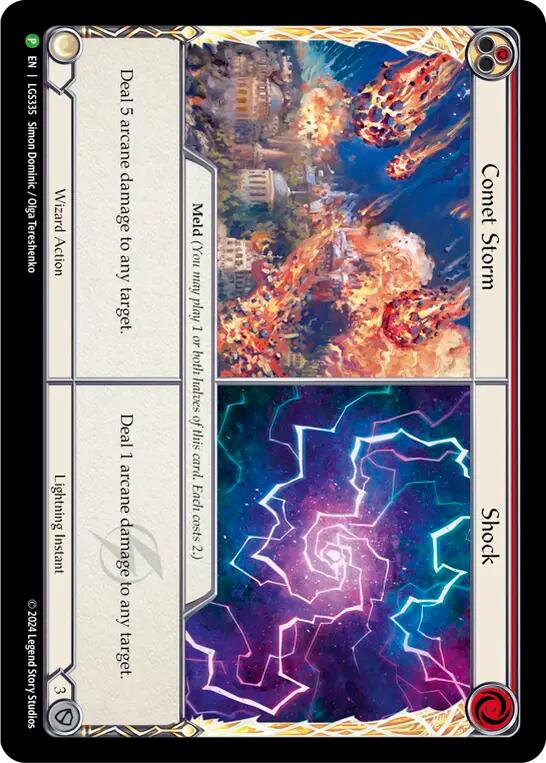 Comet Storm // Shock [LGS335] (Promo)  Cold Foil | Good Games Cannington