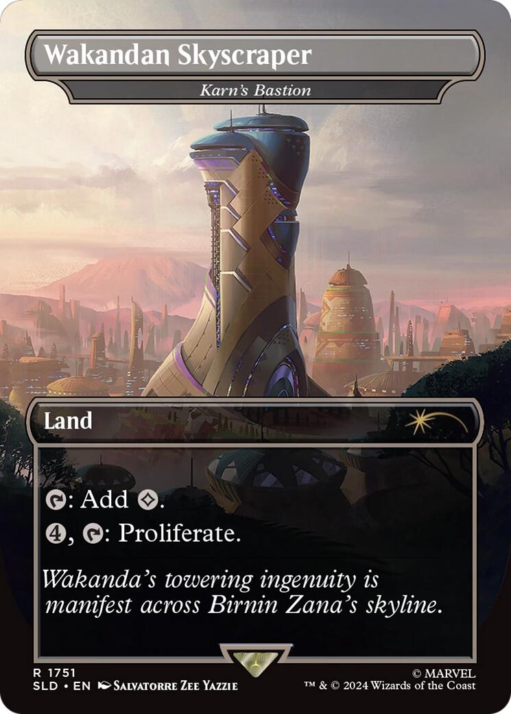 Wakandan Skyscraper - Karn's Bastion (Rainbow Foil) [Secret Lair Drop Series] | Good Games Cannington