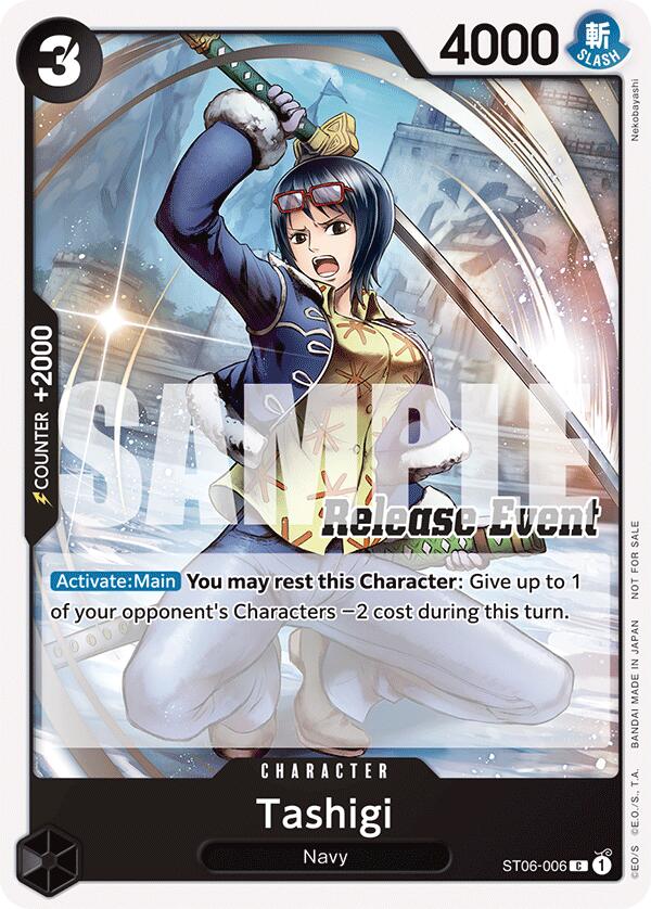 Tashigi (ST15 - ST20 Release Event Pack) [One Piece Promotion Cards] | Good Games Cannington