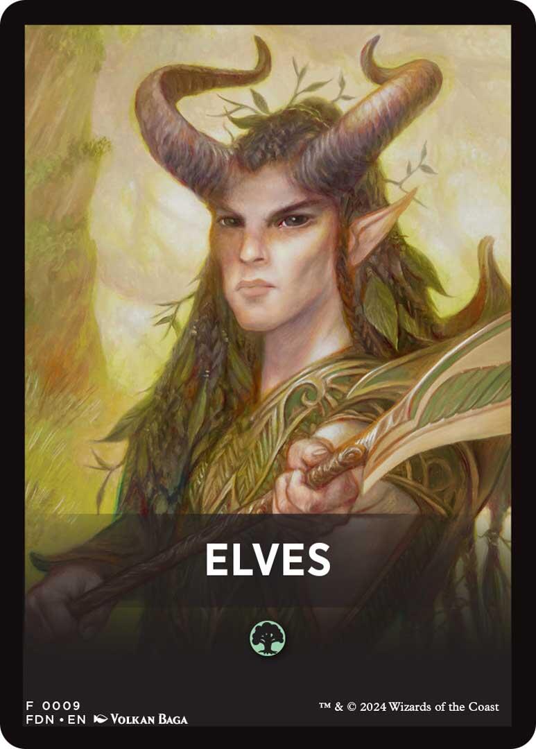 Elves Theme Card [Foundations Tokens] | Good Games Cannington