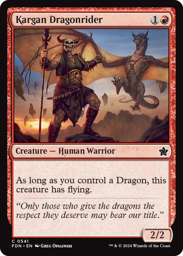Kargan Dragonrider [Foundations] | Good Games Cannington