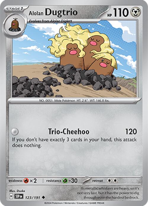 Alolan Dugtrio (123/191) [Scarlet & Violet: Surging Sparks] | Good Games Cannington