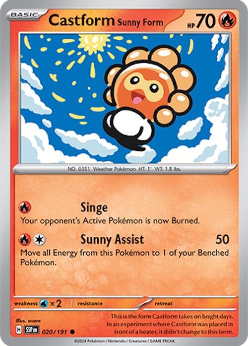 Castform Sunny Form (020/191) [Scarlet & Violet: Surging Sparks] | Good Games Cannington