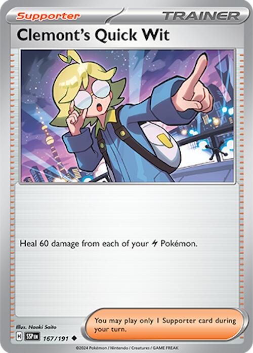 Clemont's Quick Wit (167/191) [Scarlet & Violet: Surging Sparks] | Good Games Cannington