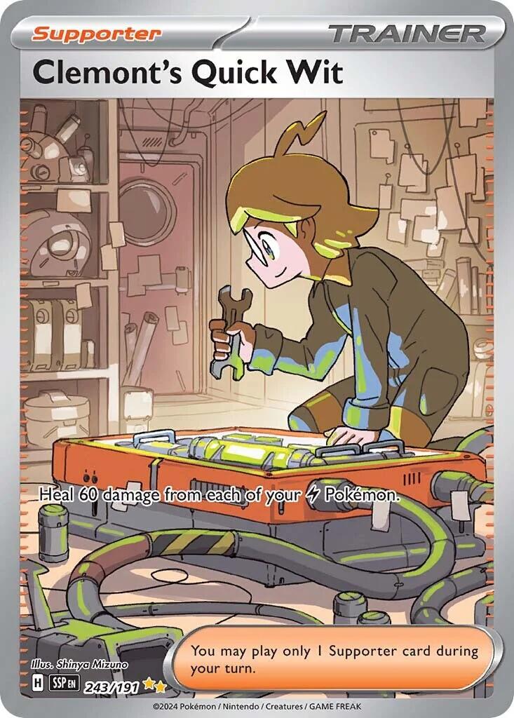 Clemont's Quick Wit (243/191) [Scarlet & Violet: Surging Sparks] | Good Games Cannington