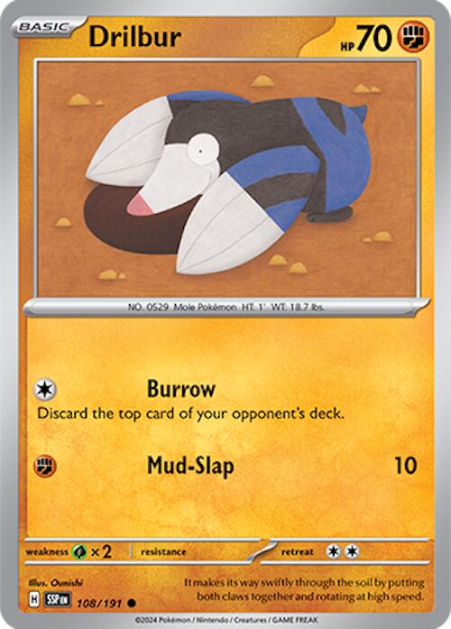 Drilbur (108/191) [Scarlet & Violet: Surging Sparks] | Good Games Cannington