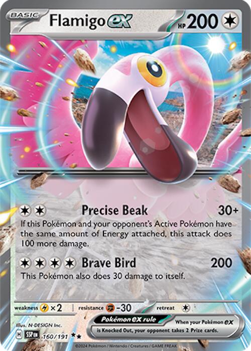Flamigo ex (160/191) [Scarlet & Violet: Surging Sparks] | Good Games Cannington