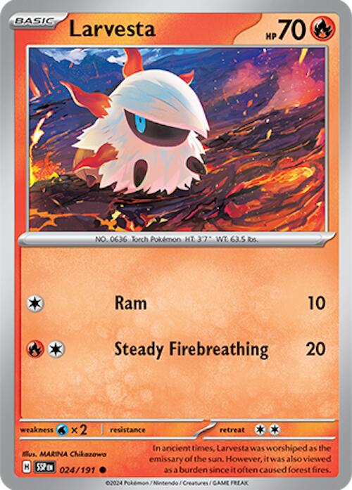 Larvesta (024/191) [Scarlet & Violet: Surging Sparks] | Good Games Cannington