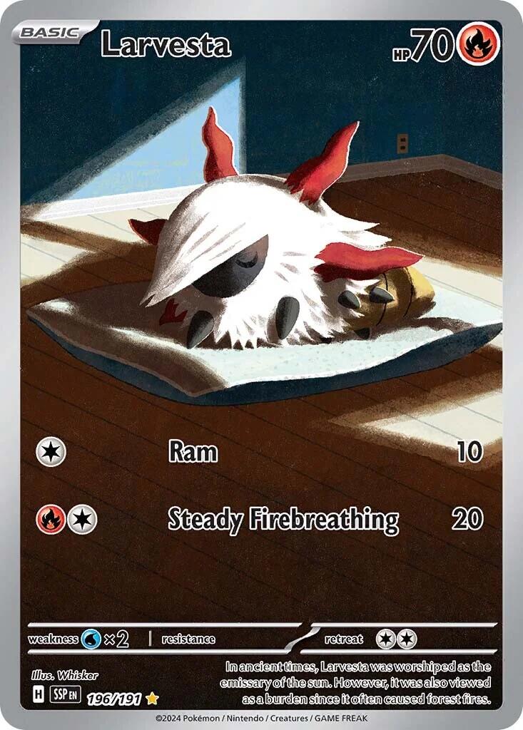 Larvesta (196/191) [Scarlet & Violet: Surging Sparks] | Good Games Cannington