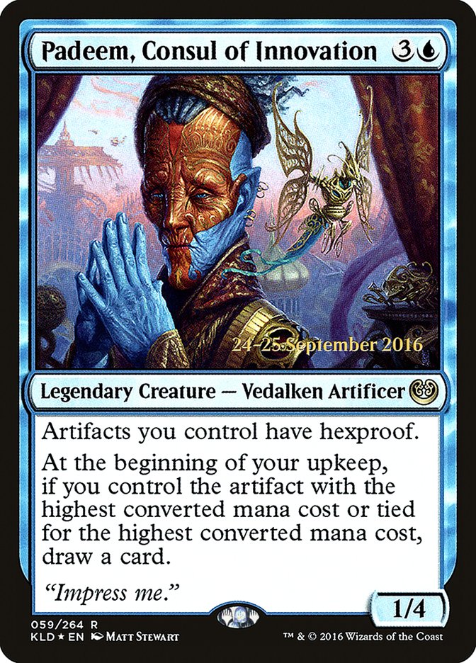 Padeem, Consul of Innovation [Kaladesh Prerelease Promos] | Good Games Cannington