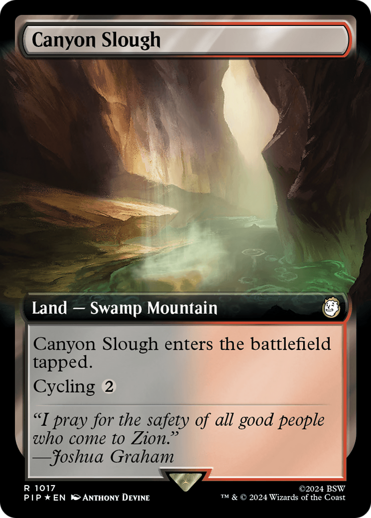 Canyon Slough (Extended Art) (Surge Foil) [Fallout] | Good Games Cannington