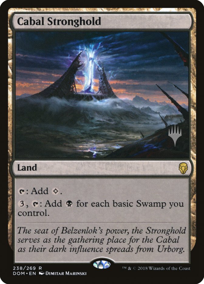 Cabal Stronghold (Promo Pack) [Dominaria Promos] | Good Games Cannington