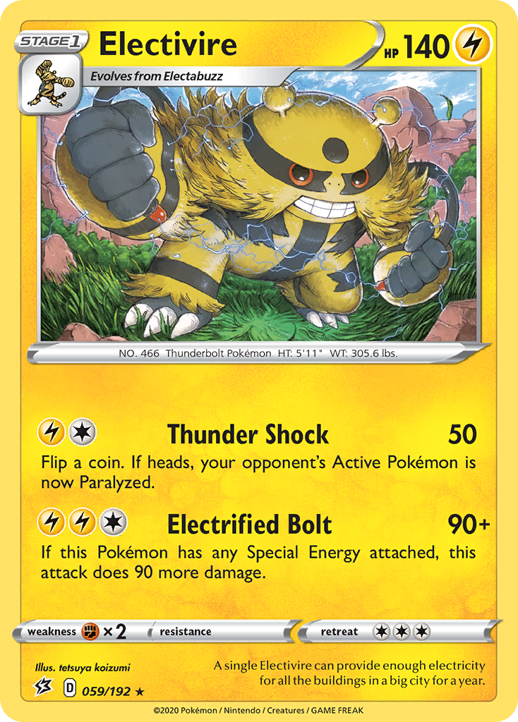 Electivire (059/192) [Sword & Shield: Rebel Clash] | Good Games Cannington