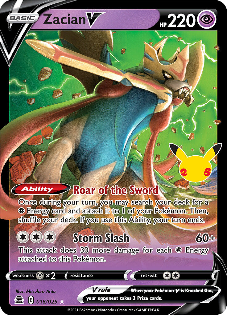 Zacian V (016/025) [Celebrations: 25th Anniversary] | Good Games Cannington