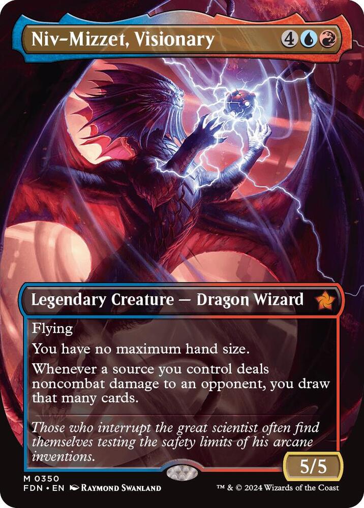 Niv-Mizzet, Visionary 350/291 (Foundations)  - Borderless | Good Games Cannington